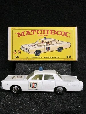 Matchbox 1-75 Regular Wheels #55 Police Car with Original E4 Box w/ Blue Light - Image 1 of 4