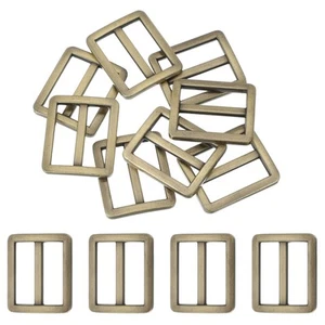 8pcs 1" Adjustable Flat Metal Slide Strap Buckle, Bronze - Picture 1 of 7
