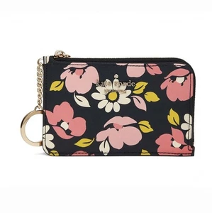 Kate Spade Black Floral Card Holder - Picture 1 of 9