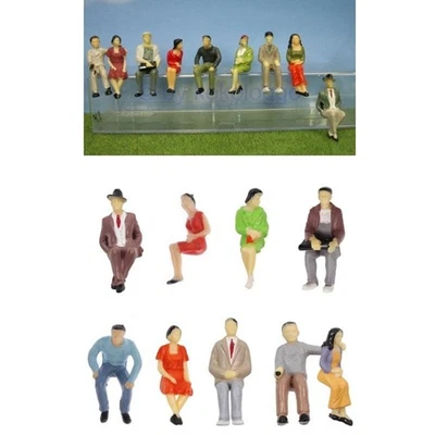 Figuren sitzend Reisende 1:32 für Waggons Spur 1 + Carrera 132 Set 9 Stück F28a - Bild 1 von 4