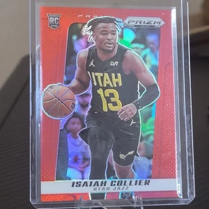 2024-25 Panini Prizm Deca Isaiah Collier RC Red Prizm Rookie /199 #186 - Picture 1 of 2