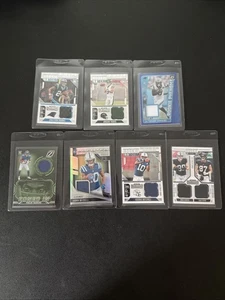 7 NFL Patch Card Lot All Rookies Malik Nabers Brock Bowers Adonai Mitchell - Picture 1 of 8