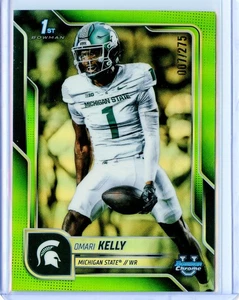 Omari Kelly 2025 Bowman Chrome University Lime Green Refractor /275 - Picture 1 of 2