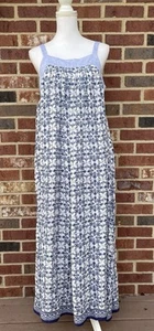 *NEW* VINEYARD VINES Tile Border Print Blue White Maxi Dress MEDIUM $188 - Bild 1 von 8