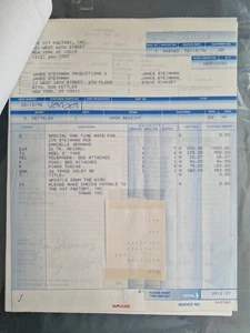 Seltene Jim Steinman The Hit Factory NY Studio Dokumente Lot Pfeife in den Wind - Bild 1 von 5
