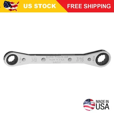 Klein Tools 3/8 in. x 7/16 in. Ratcheting Box Wrench - Image 1 of 3