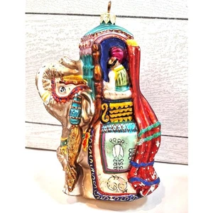 Christopher Radko Sultans Pride Elephant Christmas Glass Ornament RETIRED - Picture 1 of 8