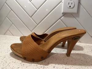 Vintage Candies 1980s Style Sandal High Heels Slides Sexy Logo Perforated 10 /41 - Picture 1 of 13