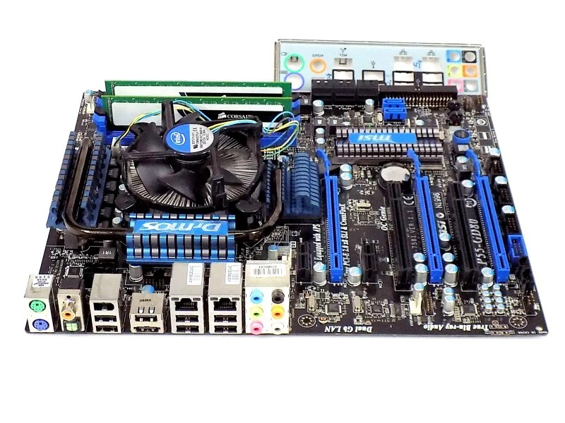 LESEN: Mainboard CPU RAM Bundle: MSI P55-GD80 / Intel Core i7-870 / 8GB DDR3 - Bild 1 von 1
