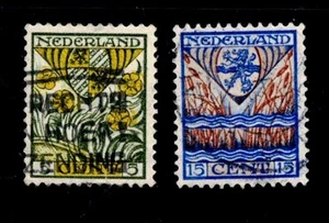 Netherlands Scott #B22, B24 Used 1927 For Child Welfare Societies - Picture 1 of 2