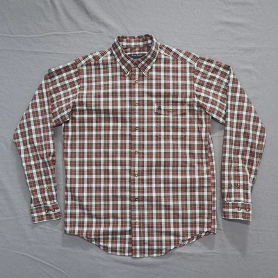 Camisa Brooks Brothers Niños Grande Roja Blanca A Cuadros Abotonada Algodón Calce Clásico Foto 1 de 4