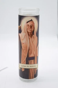 Vintage Religious Prayer Candle – Hechos de Materia – Saint Style Glass Jar 8" - Picture 1 of 6