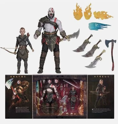 NECA GOD OF WAR Ultimate Kratos & Atreus Action Figure (2 Pack BOXSET) - Image 1 of 4