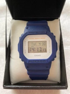 CASIO G-SHOCK DW-5600M-2JF Navy Resin White Watch Quartz Digital Working Box - Picture 1 of 24