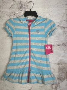 Beach Coverups For Girls Swimsuit Cotton Terry Hood Size 5/6 - Picture 1 of 8