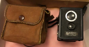 Vintage Boxed Ensign Ful-vue Tinplate Box Camera With Carry Case - Picture 1 of 4