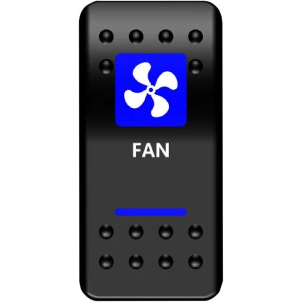 UTV LED FAN SINGLE THROW ROCKER SWITCH - Image 1 of 1