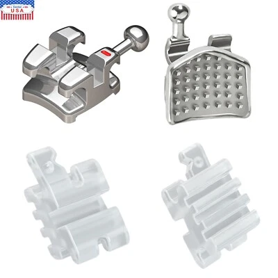Brackets de ortodoncia dental metal cerámica transparente soporte estético Roth MBT 022 345 Foto 1 de 4