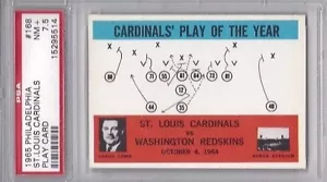 1965 Philadelphia football Card #168 St. Louis Cardinals Play of Year PSA 7.5 - Picture 1 of 1