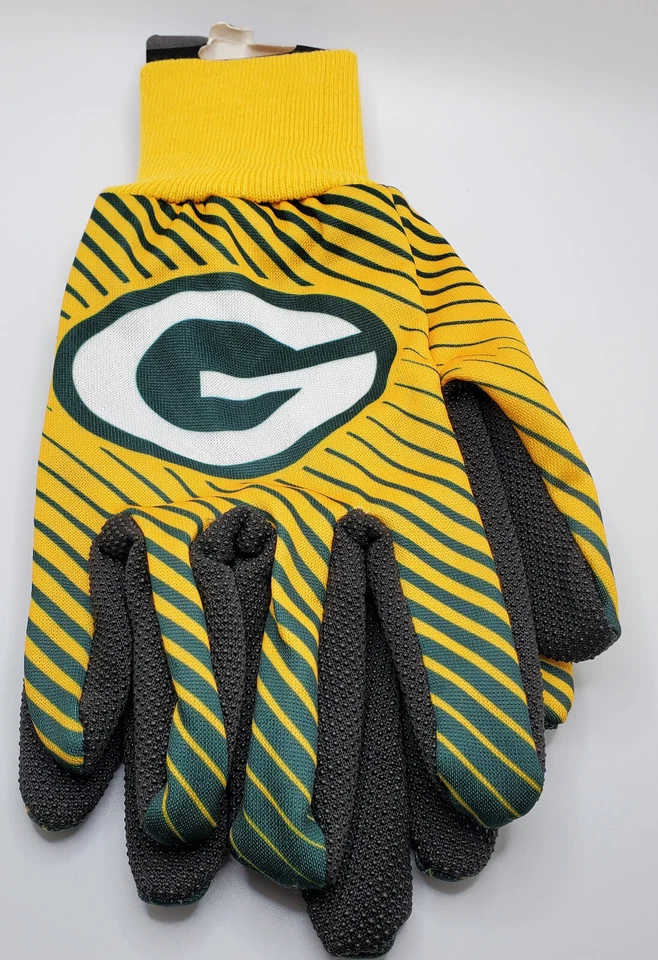 Guantes utilitarios deportivos Green Bay Packers a rayas con palma negra - NFL Foto 1 de 1