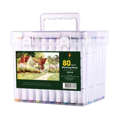 Double Tipped Alcohol Colour Textas Markers Set for Students Kids Adults Gift - image 1 of 4