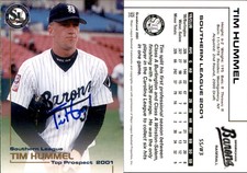 Tim Hummel Signed 2001 Grandstand Southern League Top Prospects Auto
