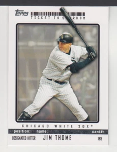 JIM THOME : MLB - 2009 - TOPPS TICKET TO STARDOM - CARD No # 189 - Picture 1 of 2
