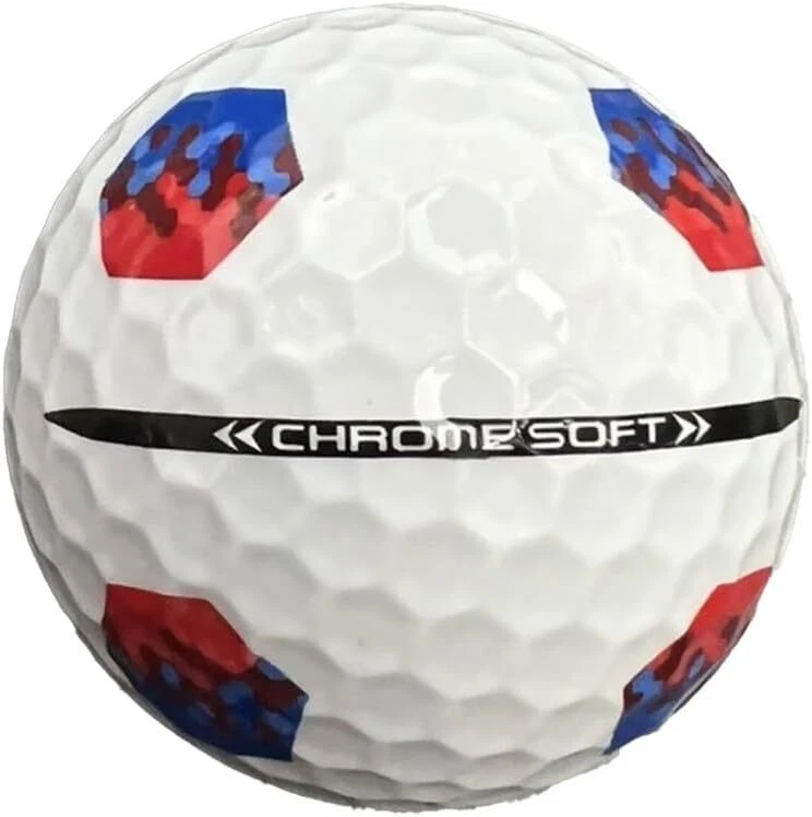 48 bolas de golfe Callaway cromadas Truvis macias vermelhas/azuis TruTrack usadas, estado perfeito - Imagem 1 de 1