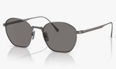 PERSOL PO5004ST 8001P2 Titanium Sunglasses Frame Color Pewter Lens Polar Grey - Image 1 of 4