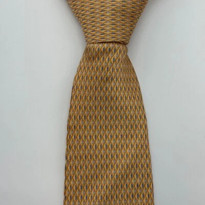Corbata DON LOPER Vintage Para Hombre Oro Diamante Geométrica MCM Seda EE. UU. 4"x60" Foto 1 de 4