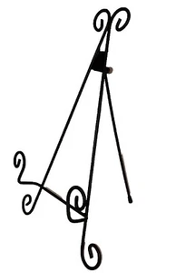Schwarz Eisen Metall A-Rahmen Staffelei Kunst Display Ständer Buch Teller Halter 13" schön - Bild 1 von 8