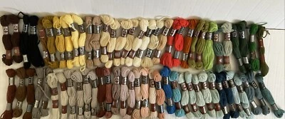 Lote de madejas de hilo de lana tapicería vintage DMC Laine Colbert Laine Foto 1 de 4