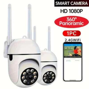 Qty 2 x Indoor / Outdoor Camera 360° View Pan/Tilt Colour Night Vision 2.4GHz - Picture 1 of 10