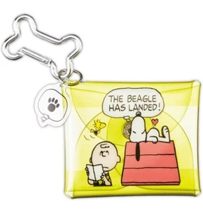 Peanuts Snoopy tiny mini clear pouch coin case bag charm Charlie Brown dog house - Picture 1 of 2