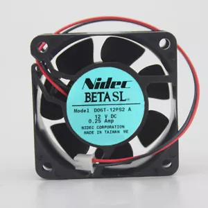 NIDEC D06T-12PS2 B 6cm 60*60*25 three wire double ball speed fan - Picture 1 of 2