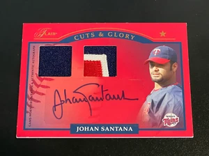 2005 Fleer Flair Johan Santana Cuts & Glory Jersey Patch Auto /15 - Picture 1 of 2