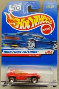 Hot Wheels 1998 First Editions Cat A Pult Red Diecast Car 681 - Picture 1 of 7