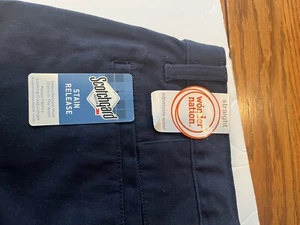 NWT , Wonder Nation Sz 16H, Navy, Adj Waist Stretch , Straight Girls long, Pants - Picture 1 of 4