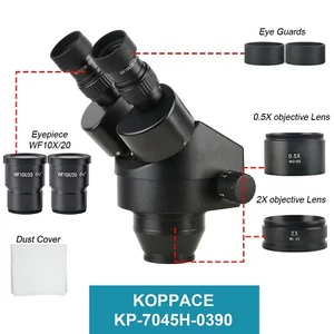 3.5X-90X Black Binocular Stereo Microscope Lens ,0.5X n 2X Auxiliary Objectives - Picture 1 of 7