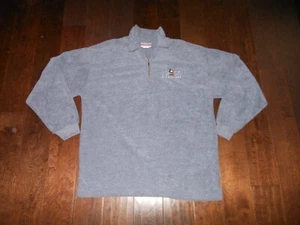 Pullover Vintage Años 80 90 Disneyland 1955 1/4 Cremallera Talla XL Azul Gris HECHO EN EE. UU. - Imagen 1 de 6