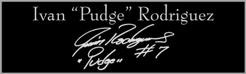 Ivan Rodriguez Signature Custom Laser Engraved 2x6 inch Plaque FREE SHIP Cover