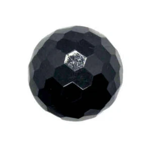 BLACK FACETED DOMED HALF BALL SHANK BUTTONS Sizes 10mm 11.5mm 15mm 20mm 25mm - Picture 1 of 2