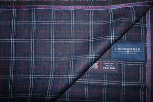 100% LINEN CASUAL “Check/Plaid” SUITING/JACKETING FABRIC – By meter: 1.0 m. - Picture 1 of 12