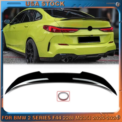Gloss Black For 2020-2024 BMW 2-Series F44 Gran Coupe PSM ABS Rear Trunk Spoiler - Image 1 of 4
