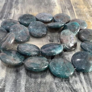Natural Apatite, Flat Round, 20x5.5mm, Approx 20 pce. - Picture 1 of 2