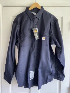 Camiseta de sarga resistente al fuego AN40 Carhartt Fr azul FRS003 para hombre 2XL - Imagen 1 de 4
