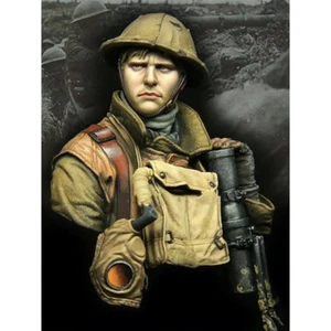 Kit Modelo Resina 1/10 BUSTO Soldado Británico Ametrallador Primera Guerra Mundial Sin Pintar - Imagen 1 de 3