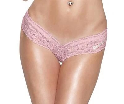 SEXY PINK LACE PENTHOUSE TANGA SHORT PANTY CQP4018PK - Image 1 of 2
