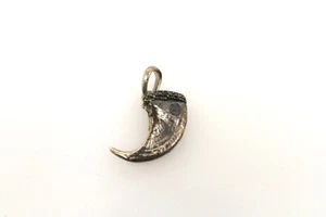 David Yurman mens pendant silver bear caw / tooth pendant with black dianomds - Picture 1 of 3