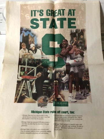 Michigan State 1999 NCAA It's Great at State Poster Cover